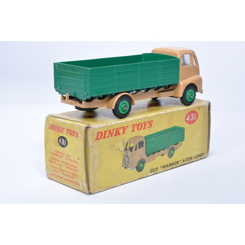 991 - Dinky No. 431 Guy Warrior 4-ton lorry. Single issue is in tan with green back, and mid-green hubs, p... 