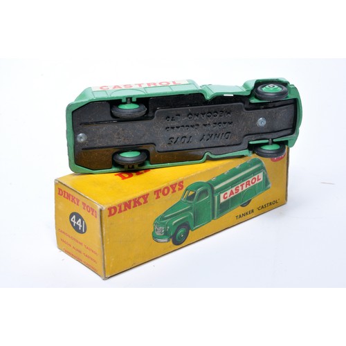 996 - Dinky No. 441 Castrol tanker. Single issue is in green, with green hubs, as shown. Displays generall... 