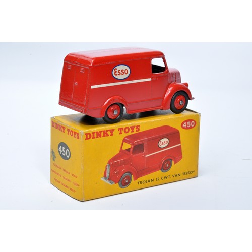 1000 - Dinky No. 450 Trojan Van, Esso. Single issue is in red, with red hubs, as shown. Displays generally ... 