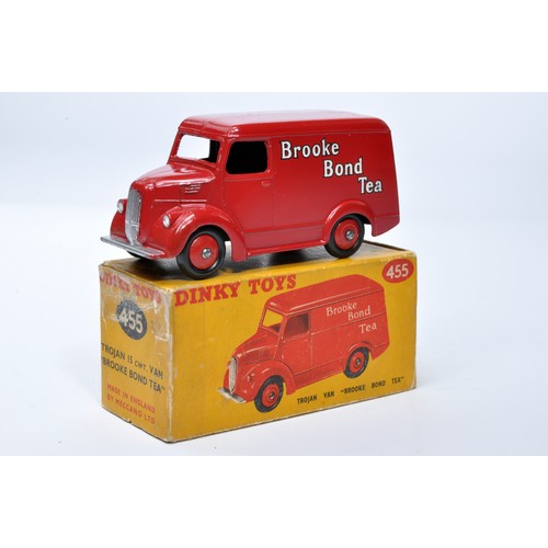 1004 - Dinky No. 455 Trojan Van, Brooke Bond Tea. Single issue is in red, with red hubs, as shown. Displays... 