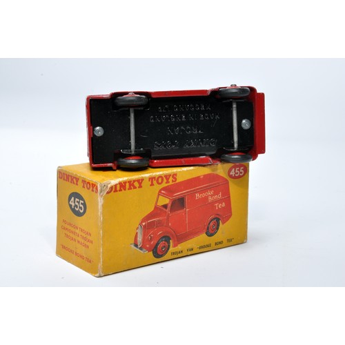 1004 - Dinky No. 455 Trojan Van, Brooke Bond Tea. Single issue is in red, with red hubs, as shown. Displays... 