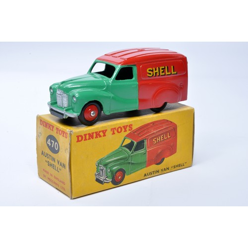 1006 - Dinky No. 470 Austin Van, Shell. Single issue is in green and red with red hubs, as shown. Displays ... 