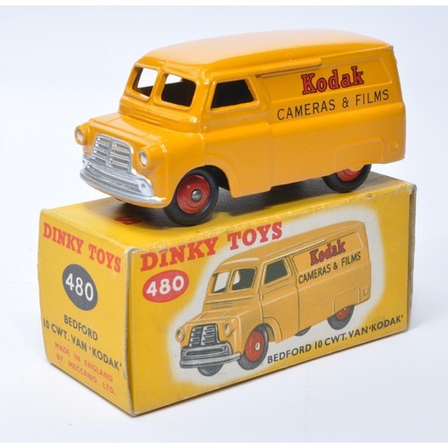 1009 - Dinky No. 480 Bedford Van, Kodak. Single issue is in yellow, with red hubs, as shown. Displays gener... 