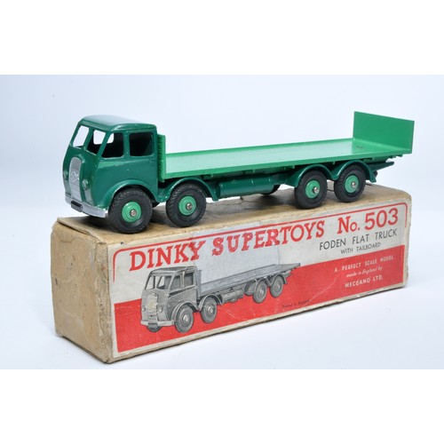 1022 - Dinky No. 503 Foden Flat Truck with tailboard, type 1. Single issue is in two-tone green, with green... 