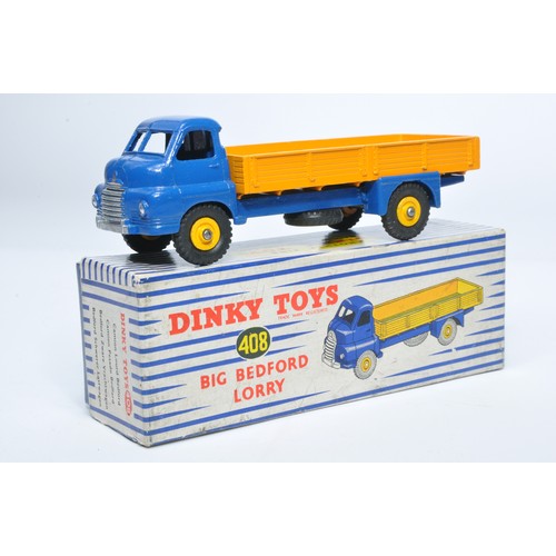 1041 - Dinky No. 408 Big Bedford Lorry. Single issue is in blue / deep yellow, with yellow hubs, as shown. ... 