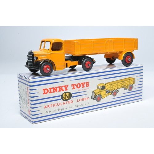 1051 - Dinky No. 921 Bedford Articulated Lorry. Single issue is in deep yellow with red hubs, as shown. Dis... 