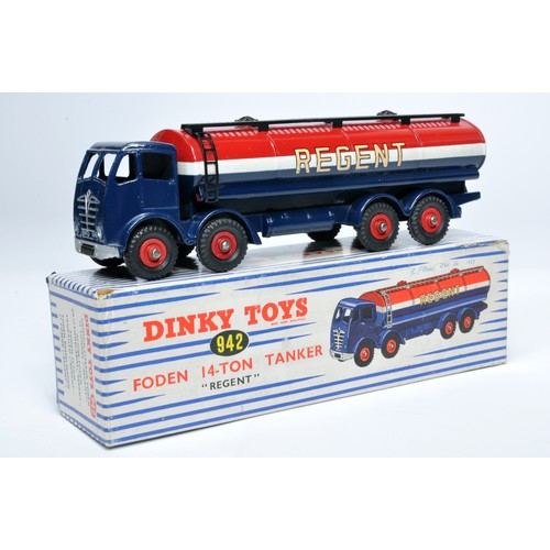 1057 - Dinky No. 942 Foden 14-Ton Tanker, Regent. Single issue is in maroon and blue, with red hubs, as sho... 