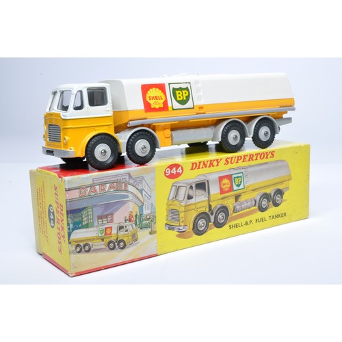 1059 - Dinky No. 944 Leyland Shell BP Tanker. Single issue is in yellow and off-white, with grey hubs, as s... 