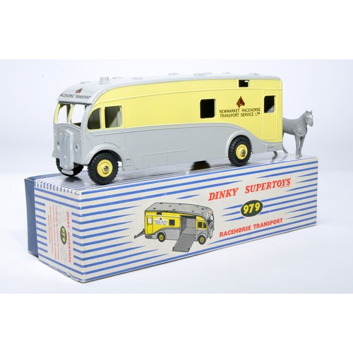 1065 - Dinky No. 979 Racehorse Transporter, Newmarket. Single issue is in lemon yellow and grey, with yello... 