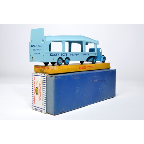 1066 - Dinky No. 982 Bedford Pullmore Car Transporter, with ramp. Single issue is in two-tone blue, with mi... 