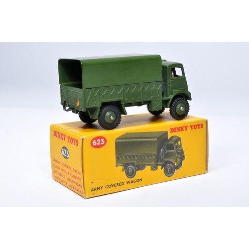 1076 - Dinky Military No. 623 Army covered wagon. Displays generally very good to excellent, with very litt... 