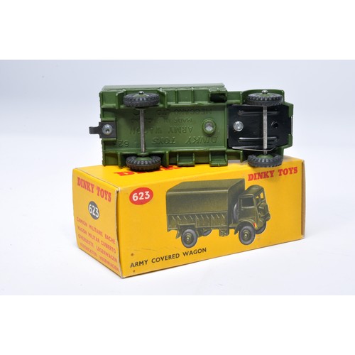 1076 - Dinky Military No. 623 Army covered wagon. Displays generally very good to excellent, with very litt... 