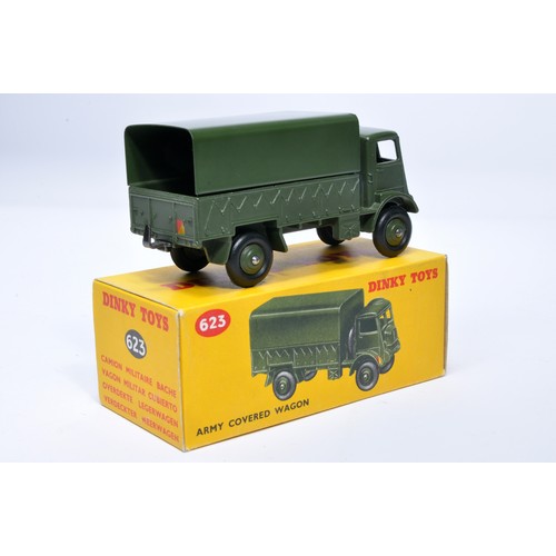 1077 - Dinky Military No. 623 Army covered wagon. Displays generally very good to excellent, with very litt... 