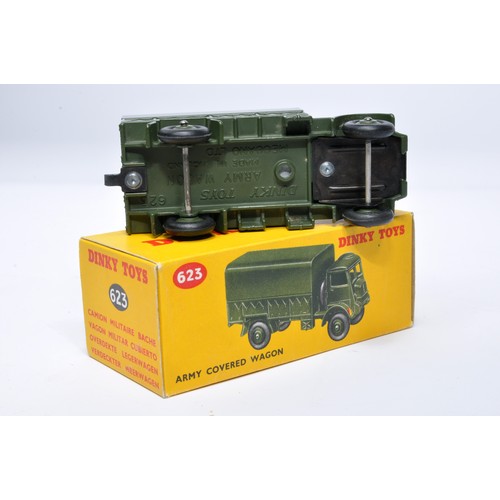 1077 - Dinky Military No. 623 Army covered wagon. Displays generally very good to excellent, with very litt... 