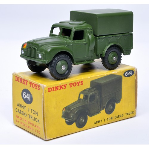 1082 - Dinky Military No. 641 1-ton cargo truck. Displays generally very good to excellent, with very littl... 