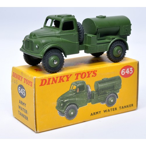 1085 - Dinky Military No. 643 Army Water Tanker. Displays generally very good to excellent, with very littl... 