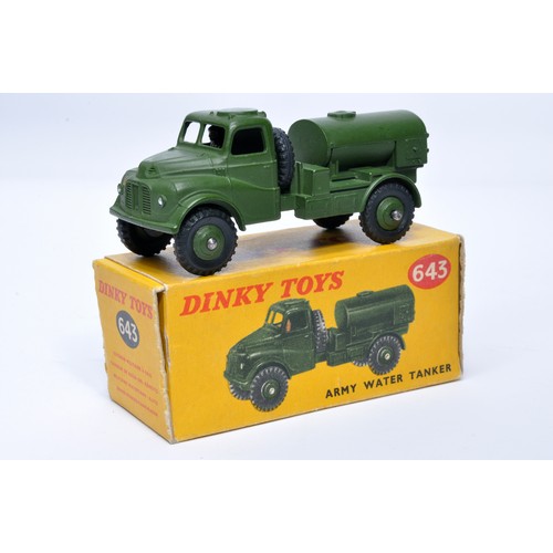 1087 - Dinky Military No. 643 Army Water Tanker. Displays generally very good to excellent, with very littl... 