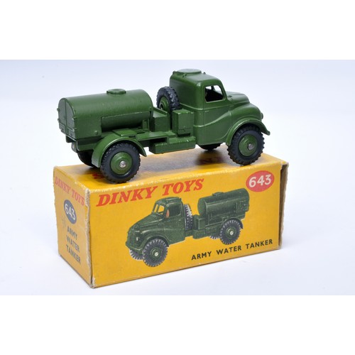 1087 - Dinky Military No. 643 Army Water Tanker. Displays generally very good to excellent, with very littl... 