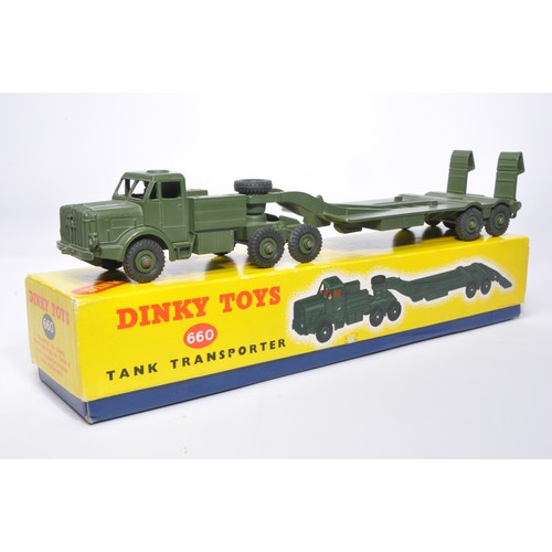 1089 - Dinky Military No. 660 Tank Transporter. Displays generally very good to excellent, with very little... 