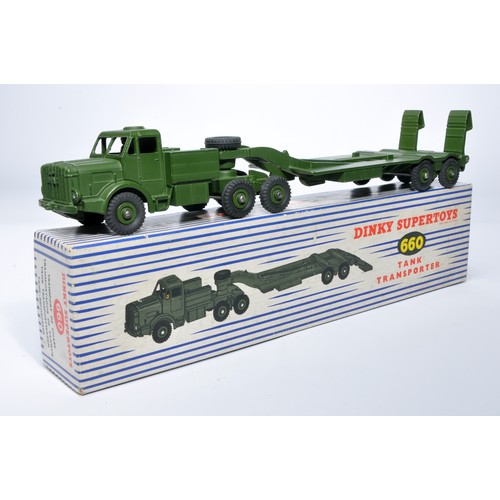 1090 - Dinky Military No. 660 Tank Transporter. Displays generally good to very good, with only very minor ... 