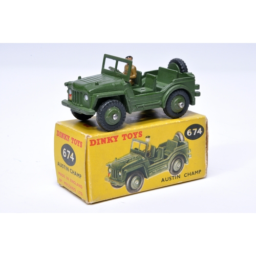 1096 - Dinky Military No. 674 Austin Champ. Displays generally good to very good, with very little, or at m... 