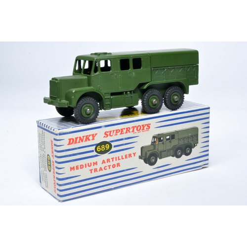 1100 - Dinky Military No. 689 Medium Artillery Tractor. Displays generally good to very good, with very lit... 