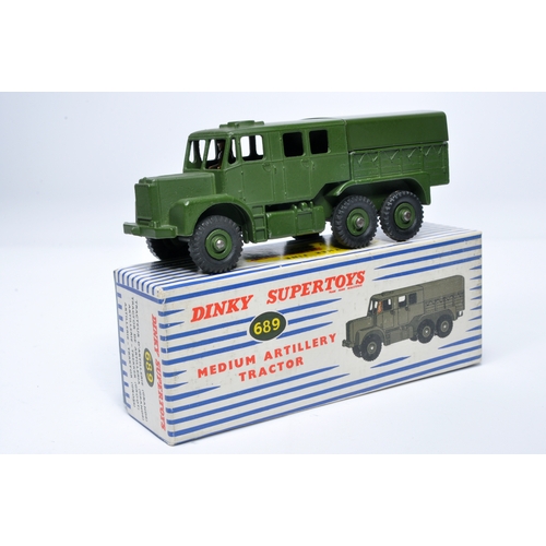 1101 - Dinky Military No. 689 Medium Artillery Tractor. Displays generally good to very good, with very lit... 