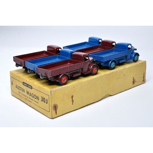 1121 - Dinky Trade Box for No. 30J  x 6 Austin Open Back Wagon. All issues in either blue or maroon, as sho... 