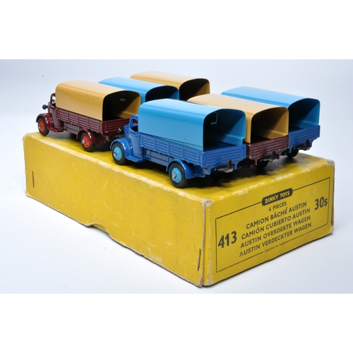 1122 - Dinky Trade Box for No. 30S  x 6 Austin Covered Wagon. All issues in either blue or maroon, as shown... 