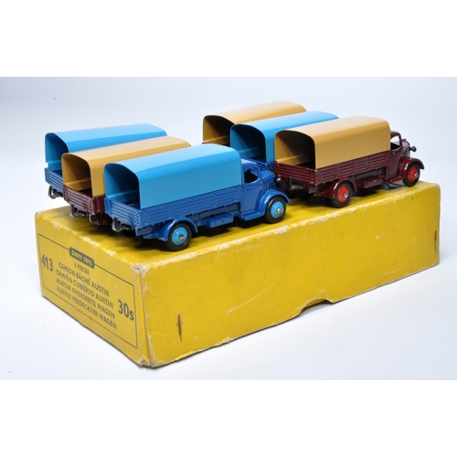 1122 - Dinky Trade Box for No. 30S  x 6 Austin Covered Wagon. All issues in either blue or maroon, as shown... 