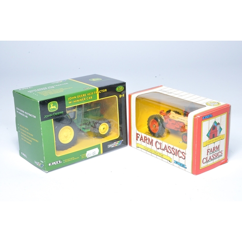 127 - Britains 1/32 Farm model comprising John Deere 4020 with Hiniker Cab, plus one other 1/43 Ertl issue... 