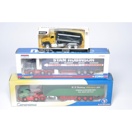 161 - Corgi, Cararama and Max Metal (boxed) 1/50 diecast model truck issues comprising sets in the livery ... 