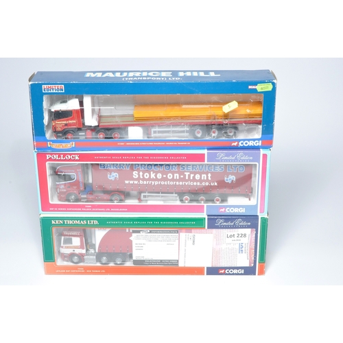 164 - Corgi (boxed) 1/50 diecast model truck issues comprising sets in the livery of Barry Proctor, Presto... 