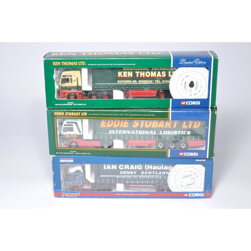 167 - Corgi and others (boxed) 1/50 diecast model truck issues comprising sets in the livery of Stobart, T... 