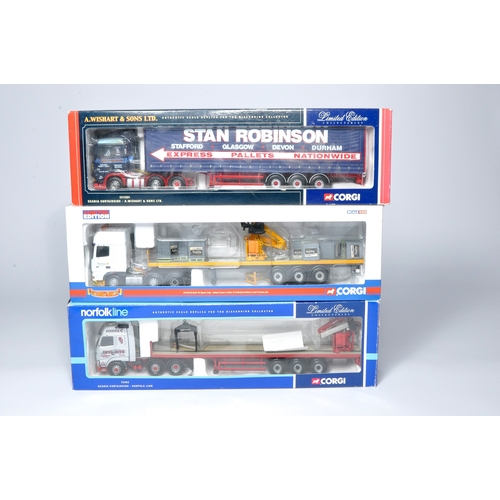 178 - Corgi (boxed) 1/50 diecast model truck issues comprising sets in the livery of Inta-site, Tarmac and... 