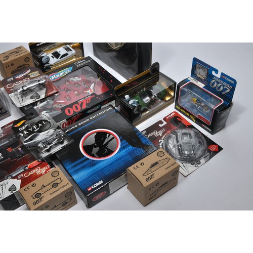 557 - A large collection of James Bond 007 themed diecast models comprising single vehicles and sets. Make... 