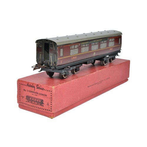 69 - Hornby Model Railway O Gauge No.2 Corridor Coach 1st-3rd LMS, In good  condition (age-related wear) ... 