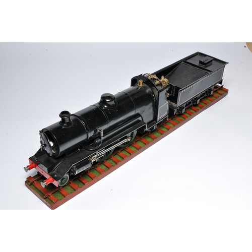 84 - Kit/Scratch Built Gauge 2.5 Live Steam Black Locomotive and Tender. Comes with last issued boiler ce... 