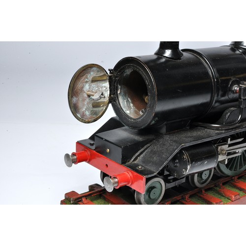 84 - Kit/Scratch Built Gauge 2.5 Live Steam Black Locomotive and Tender. Comes with last issued boiler ce... 