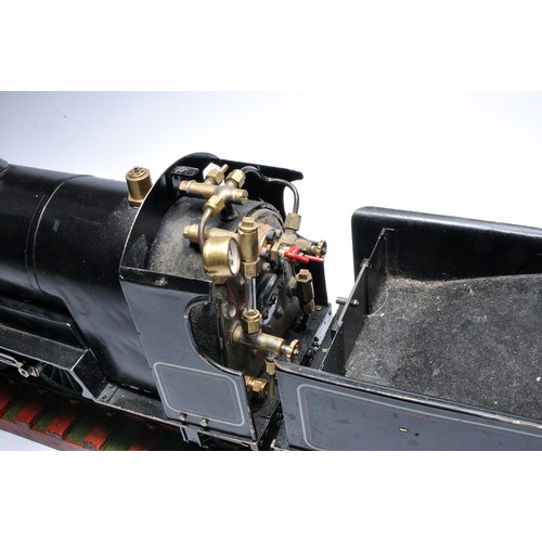 84 - Kit/Scratch Built Gauge 2.5 Live Steam Black Locomotive and Tender. Comes with last issued boiler ce... 