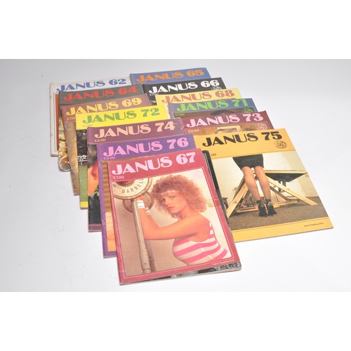 67 - Adult vintage glamour books / magazines comprising 13 early issues of 'Janus'. 1980's.