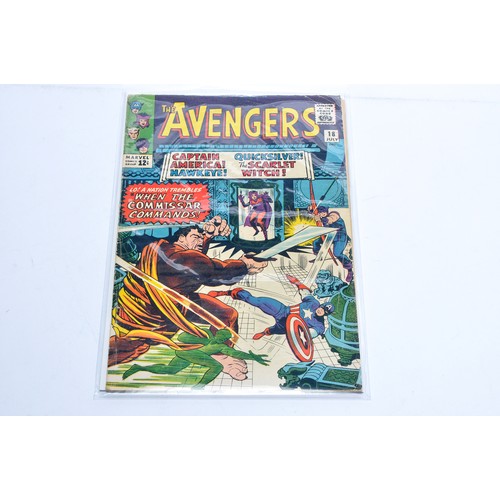 75 - Vintage Comics, comprising single issue of: The Avengers #18 (Marvel, 1965), with backing board and ... 