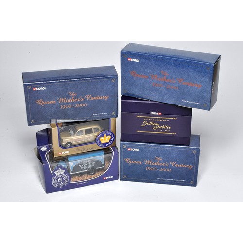 212 - A group of Corgi Diecast comprising Royal themes such as Golden Jubilee, Queen Mother's Century and ... 