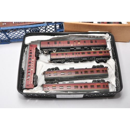 14 - Model Railway comprising 16 items to include mostly LMS coaches / rolling stock. Makers include main... 