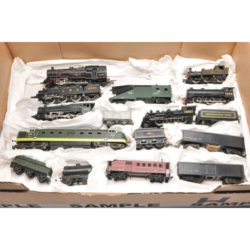 48 - Model Railway comprising approx 17 items to include some Locomotives, but also tenders and other rol... 