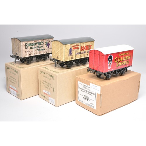 65 - Darstaed Deluxe O Gauge Model Railway issues comprising 3 x advertising vans in the liveries of Rock... 