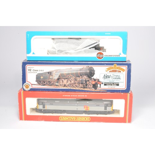 109 - Model Railway locomotive trio comprising Airfix Prairie Tank Loco, Hornby Class 47 Railfreight and B... 