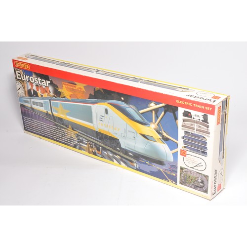 144 - Hornby Model Railway comprising Eurostar Trainset. Complete in box.