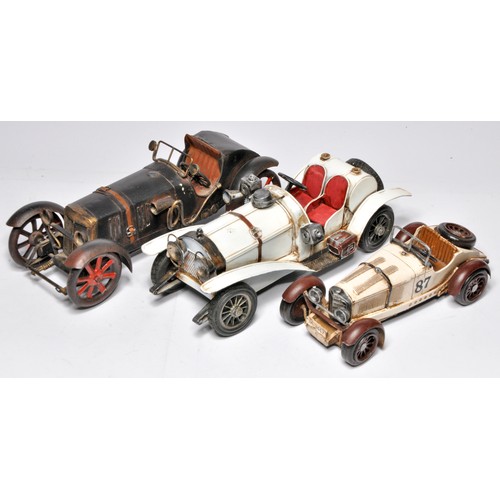 153 - A trio of large scale tin model car issues.