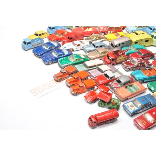 160 - A comprehensive childhood collection of mainly playworn diecast including Matchbox Regular Wheels, C... 